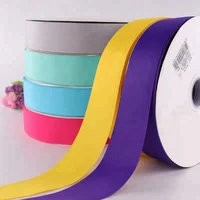

China Factory 38mm 100% Polyester Ribbon Grosgrain Roll For Packing Gift Wholesale Solid Color Grosgrain Ribbon