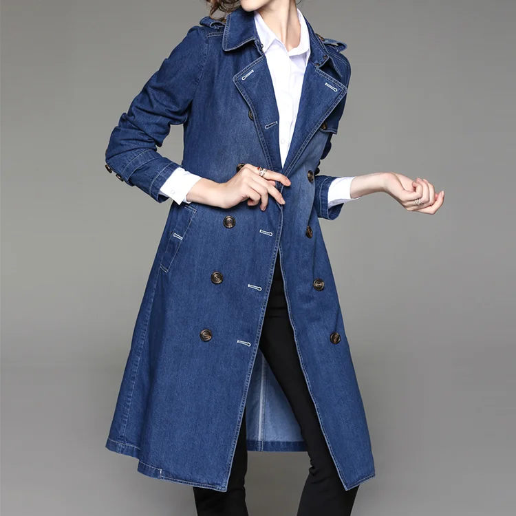 plus size denim trench coats