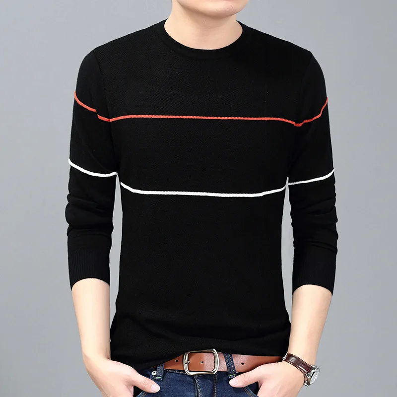 

spring autumn fashion round neck long sleeve classis business man sweater, Black,grey,red