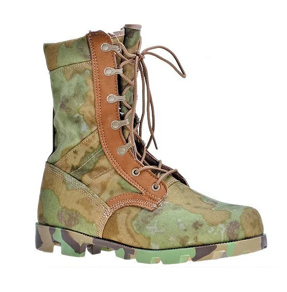 

Camouflage Military High Ankle Army Boots For Men Combat, Camo, sand, black