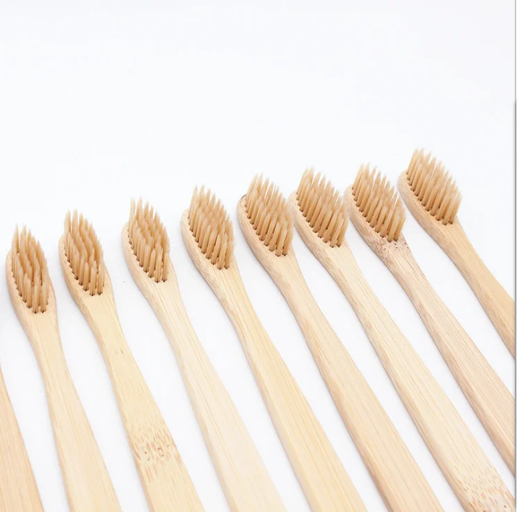

bamboo toothbrush with natural bristles, Customized color