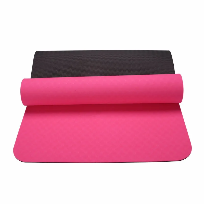 

Custom Logo Eco-friendly High Density 6mm Tpe Yoga Mat With Strap And Bag, Blue,green,yellow,red,pink,black,gray ,etc