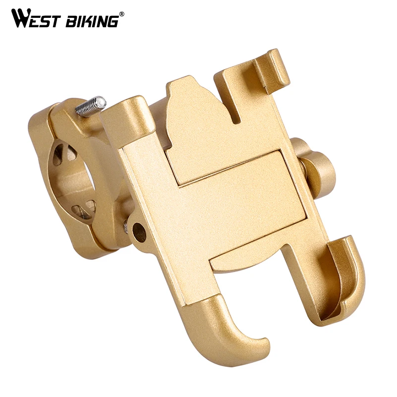 

WEST BIKING Bike Holder Phone Anti-Slip Cellphone for iPhone Stand Motorcycle GPS Universal Bicycle Mobile Phone Holder, Black / red / gold / silver / blue