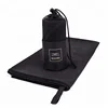 Custom Quick Drying Compact Super Absorbent Travel Sports Camping Face Hand Black Microfiber Towel