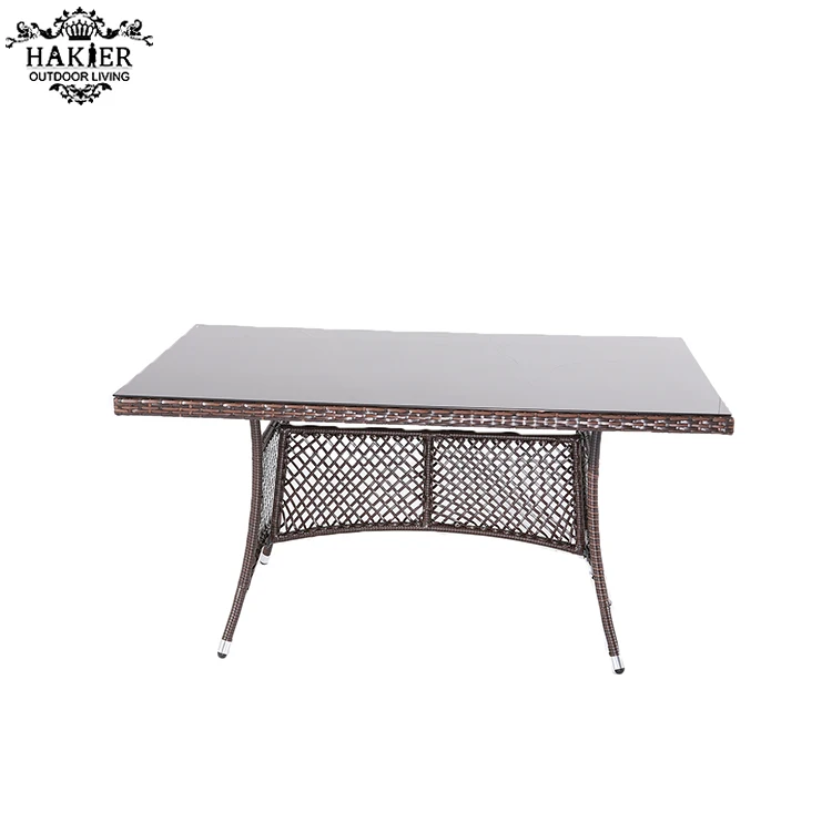 
Rattan chair outdoor wicker dining table set garden wicker desk 