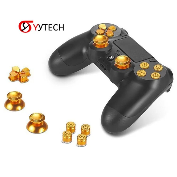 

SYYTECH Metal Button Repair Kit Controller Thumbsticks Button Controller Joysticks Metal Button For PS4