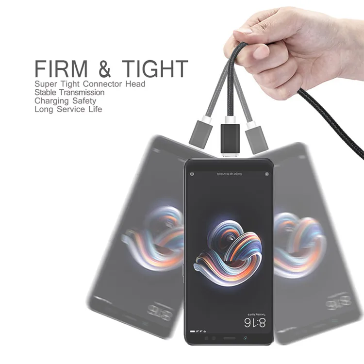 New fast charging nylon braided mfi for iphone charger usb cable