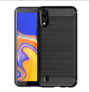 In stock back  cover case  for Samsung  galaxy A10 case  Anti-fall Drawing carbon fiber  TPU smartphone cover  case