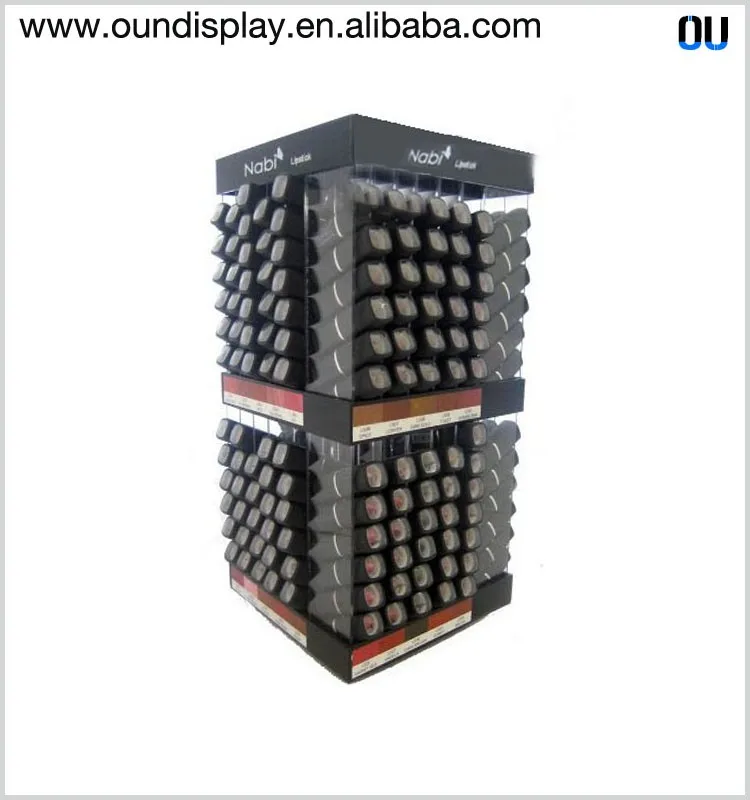 Spinning Lipstick Tower 360 Rotating Lip Gloss Display Stand For