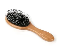 

2020 New arrival bamboo hair brush with boar bristle and nylon pins