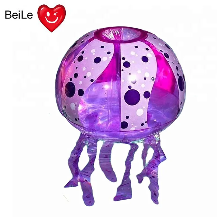 New design customized inflatable jellyfish pool float toy with LED light