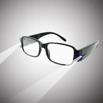 glasses with lights on