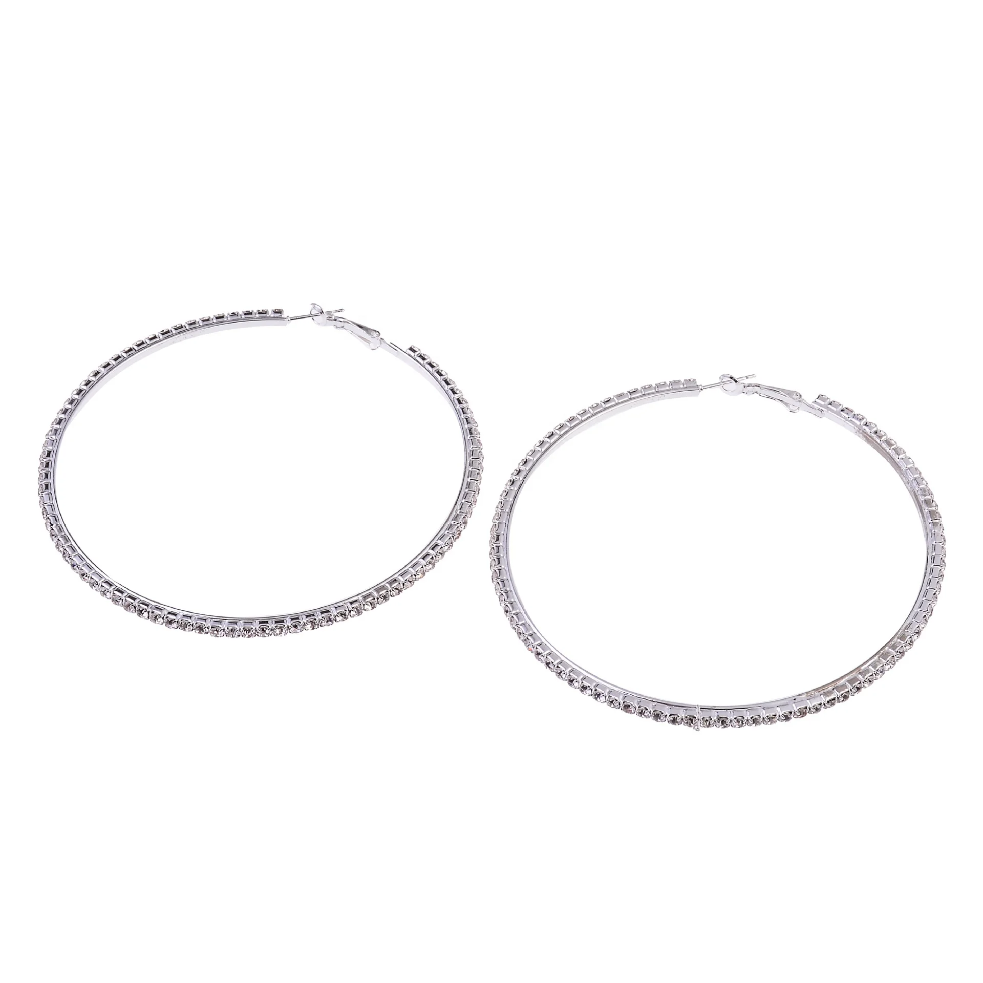 

SE8898 Lady bling bling giant circle round hoop crystal earring ornaments rhinestone hoop earring