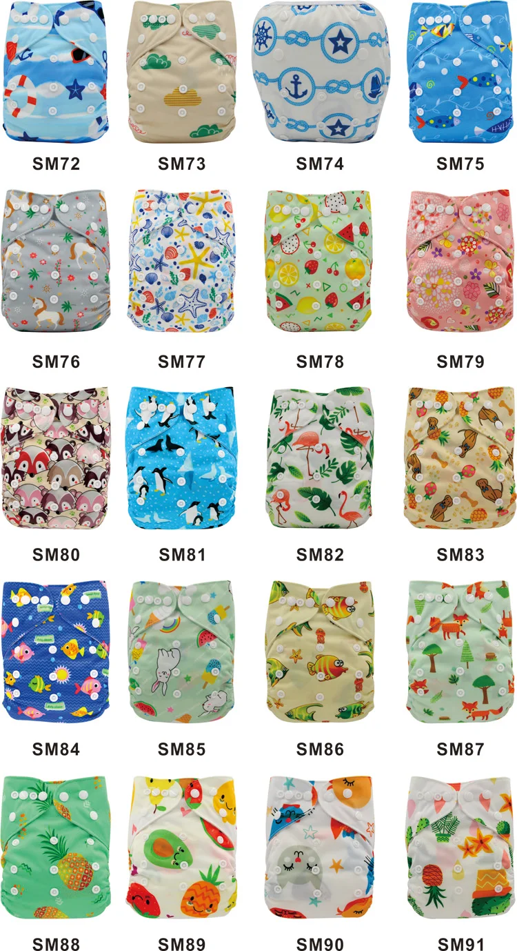 Ohbabyka Washable Baby Cloth Diaper Wholesale Reusable Baby Cloth