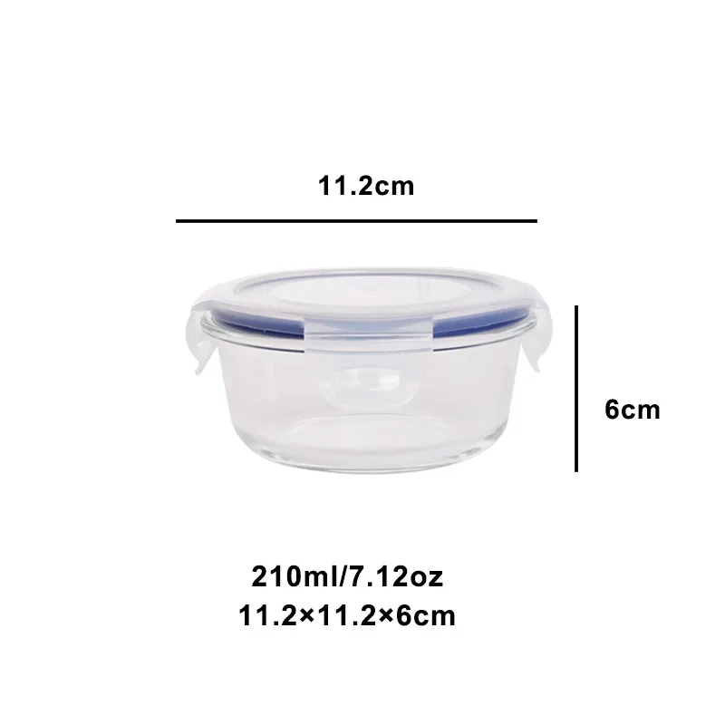 18 Pieces High Borosilicate Glass Crisper Box Set Food Storage Box ...