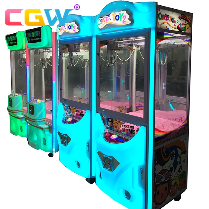 

CGW GOOD PROFIT Claw Crane Machine Arcade Game,Crane Claw Machines Vending Machine,Toy Crane Game Machine For Sale, Red,yellow,blue casing,led on sides