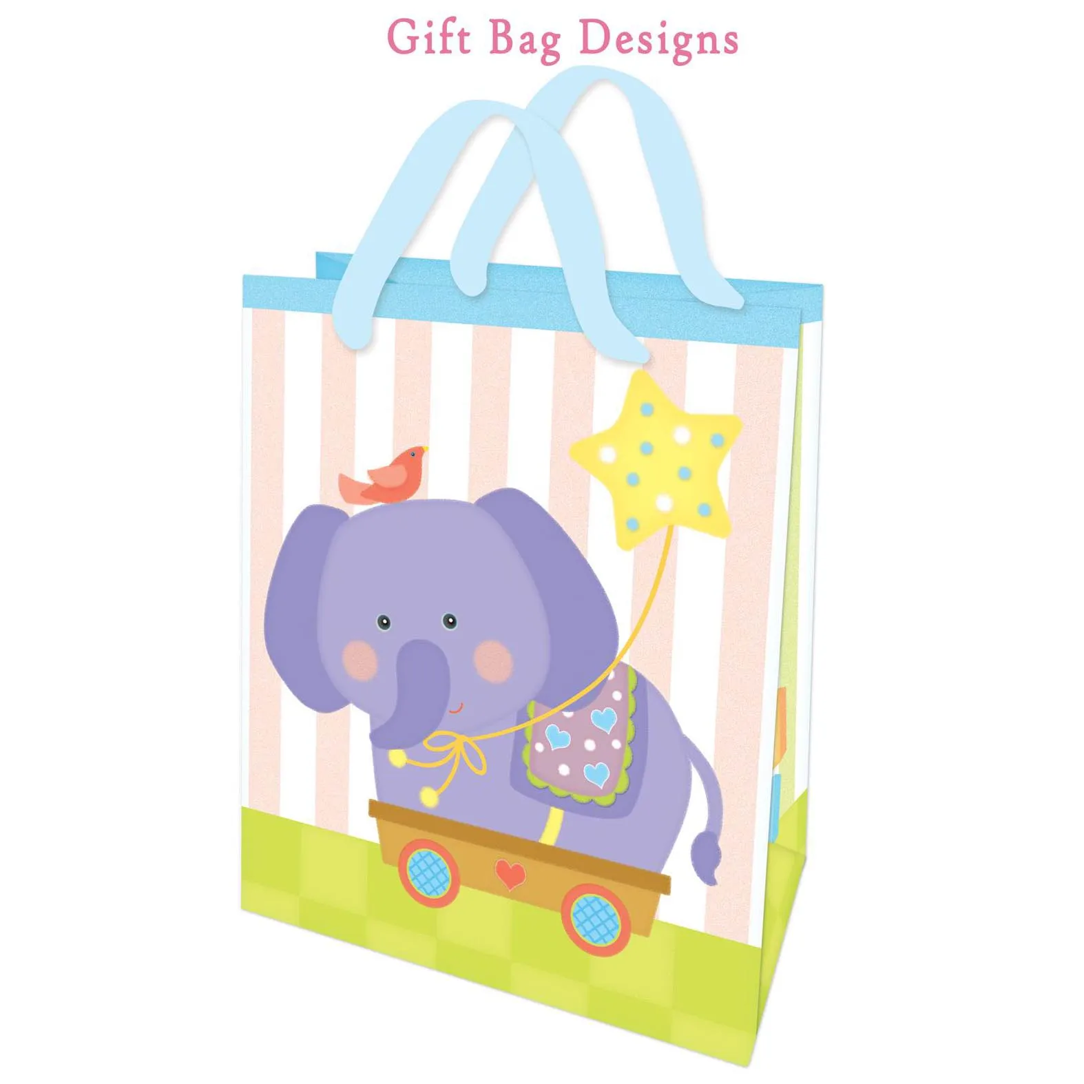 Customized pattern printing elegant cartoon paper gift bags for gift packaging