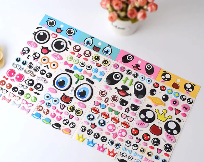 Eyes And Nose Diy Stickers For Kids,Bubble Stickers For Scrapbooking