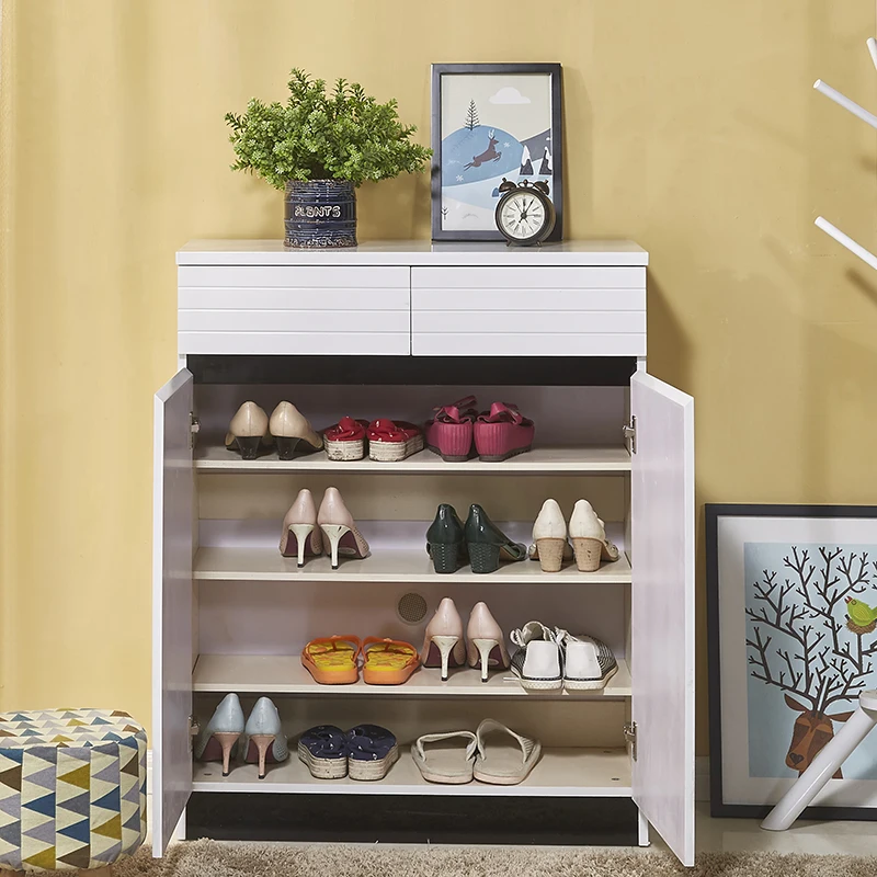 
Modern design wooden shoe rack cabinet of home living room furniture 