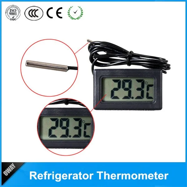 Lcd Screen Refrigerator Temperature Sensors Refrigerator Thermometer