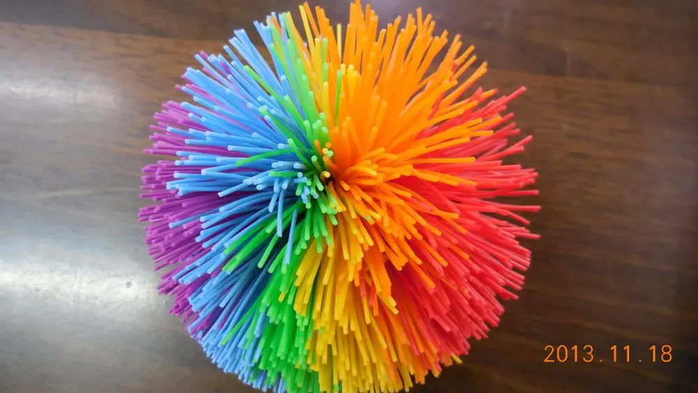 multi-color 4-10cm silicone koosh toy ball for sale