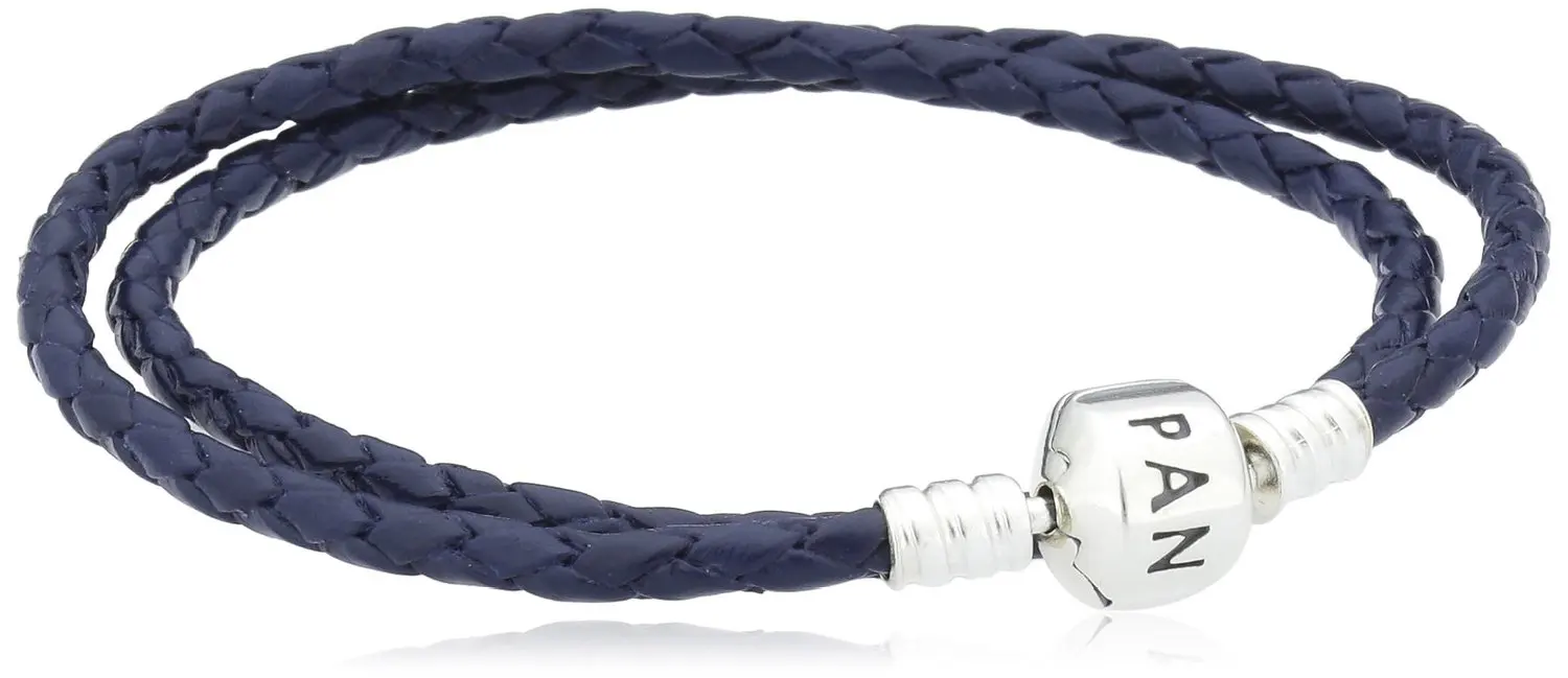 Buy Pandora Double Dark Blue Leather Bracelet cdb D3 In Cheap Price On Alibaba Com