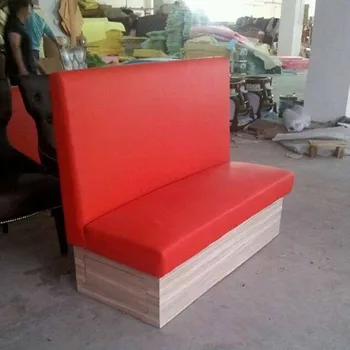 red leather booth
