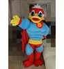 custom bird superman costume, advertising fabric bird superman mascot costume adult bird superman cartoon costume for sale