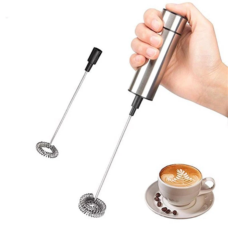 

2019 Amazon Hot Sale New Product Handheld Electric Milk Frother Coffee Milk Foam Mixer Kitchen Tool, Silver