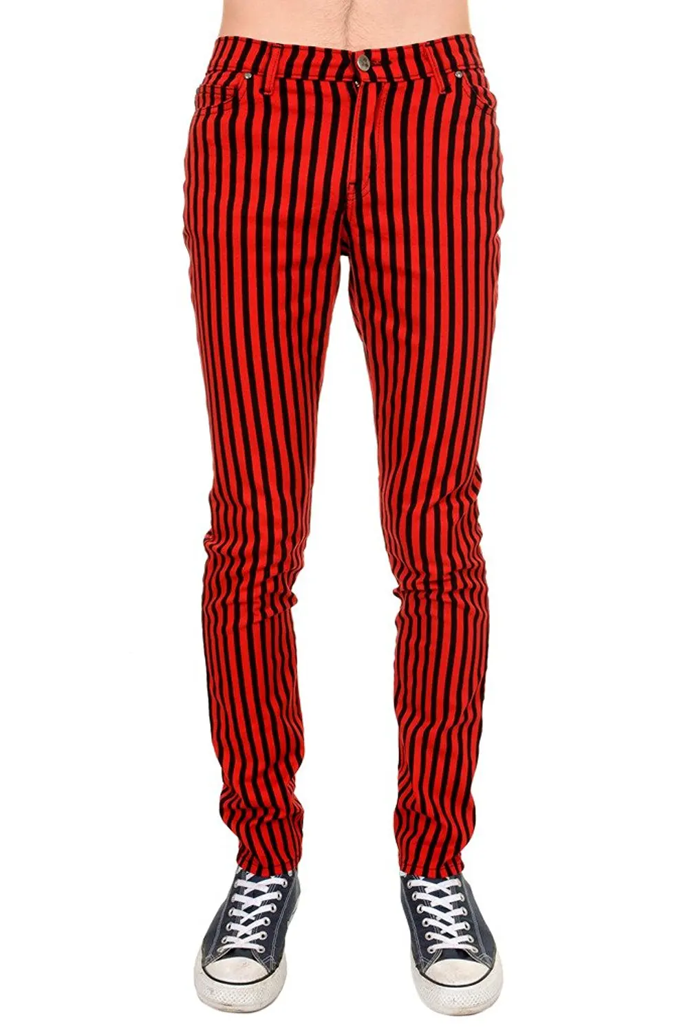 black and red striped pants mens