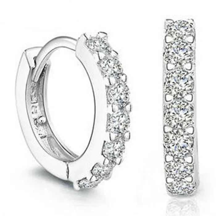 

Hainon Best selling twisted silver plated earrings hoop design for lady Ear clip jewelry for women