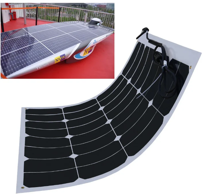 Easy installation best Sunpower flexible solar panel 12v Semi flexi Panels 100w