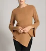 New design superfine cashmere sweater irregular cut women pullover