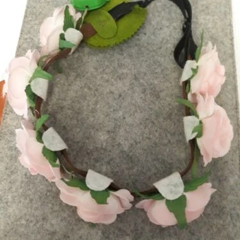 Led Light Up Crown Head Flower Hair Band Garland Wedding Party