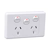 JHAS316 SAA Electrical australian 10a horizontal double powerpoint 10A switched socket
