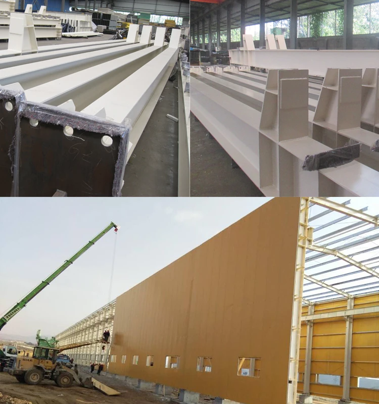 Prefabricated warehouse/workshop/hangar/hall steel structure price
