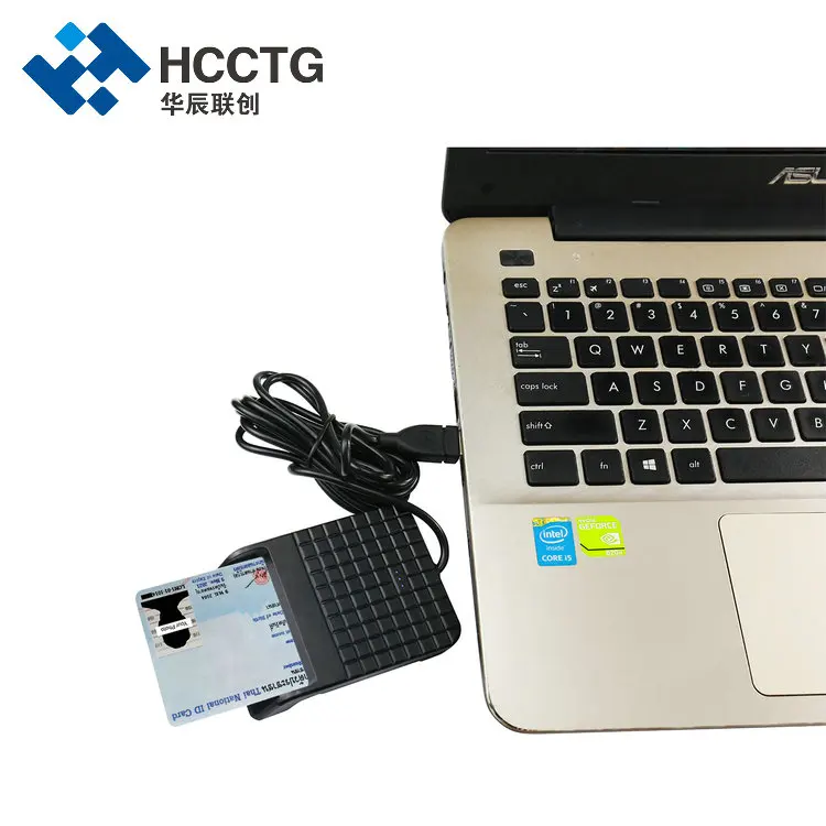 Metal Bracket USB 2.0 Credit Chip Card National ID Card Reader For Computer DCR33