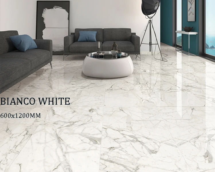 China Suppliers White Calacatta Sparkling Polished Porcelain Floor