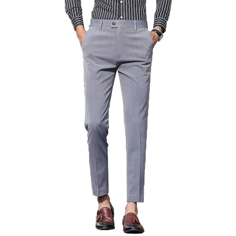 

High quality trouser new design business suits pant pink color for young men China manufacture polyester