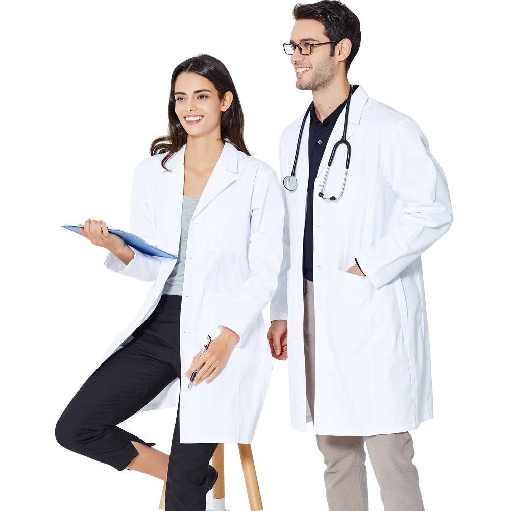 Unisex White Acid Resistant Kids Doctor Uniforms Lab Coat For Sale