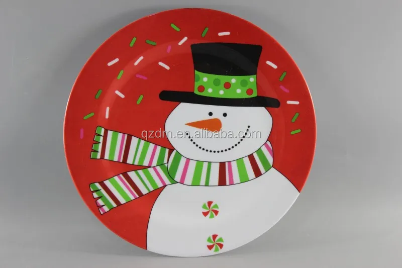 X'mas Melamine Snacks dinner plate ,Chips plate