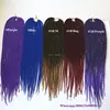 22inch blue braiding hair 120g 12strands each pack synthetic ombre hair weave 3d cubic twist crochet braid hair