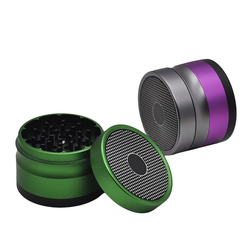 

DIA63mm 4 Layers Tobacco Grinder Stereo Speaker Shape Aluminum Spice Weed Herbal Cursher Grinder