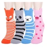 5 Pack Women Girls Colorful Indoors Fluffy Fuzzy Slipper Socks 3D Cute Animals Winter Warm Crew Fuzzy Socks Value Pack