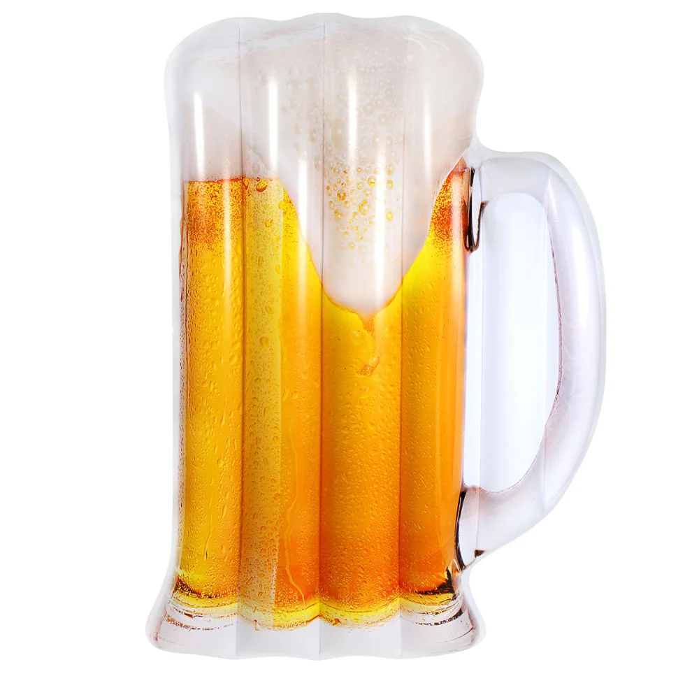

Summer fun Beer Mug Inflatable Pool Float for adults Holiday Swimming Water Beach, As picture or customized