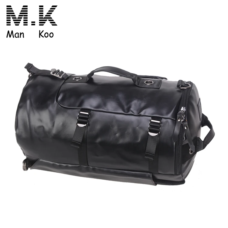 mens leather rolling duffle bag