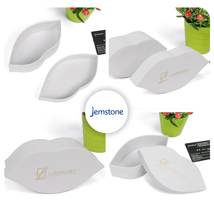 Wholesale Custom Leaf Shape luxury  Packaging Paper Wedding Gift Box with Gloden Stamping Logo