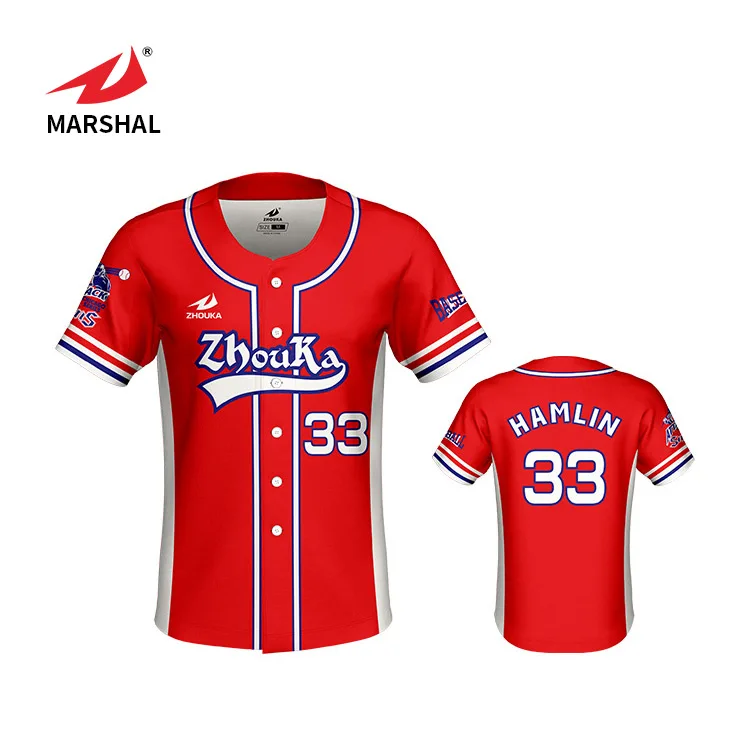 100% polyester dry fit unisex baseball uniform full sublimation baseball shirt