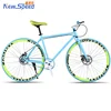 Fashionable Fixed Gear Single Speed Road Cycling Bicycle Track Bike For Girls and Boys, Green and Bule Color