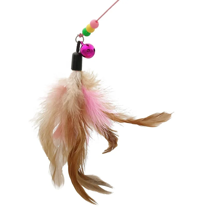
Teaser Wire Wand With Bell Beads for Cat Exercise Play Toy Cat Exercise Toy 